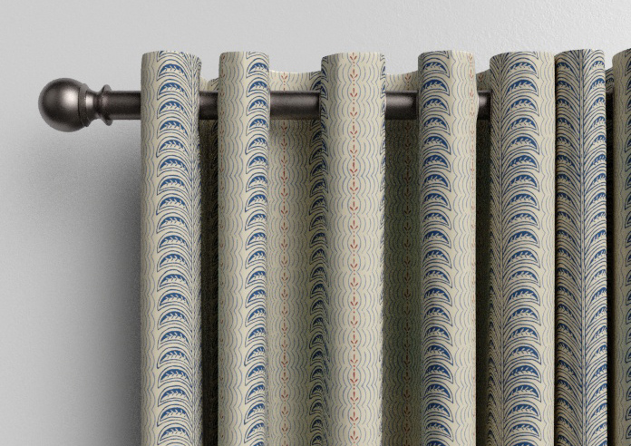 Land & Shore Fintra Stripe, Blue Red - Made to Measure Curtains - Image 12